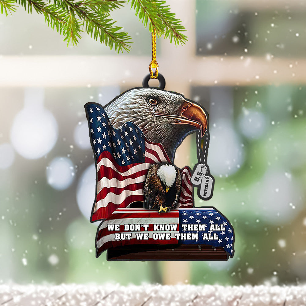 Eagle We Don't Know Them All But We Owe Them All Ornament For Veteran Christmas Gifts Eagle We Don't Know Them All But We Owe Them All Ornament For Veteran Christmas Gifts