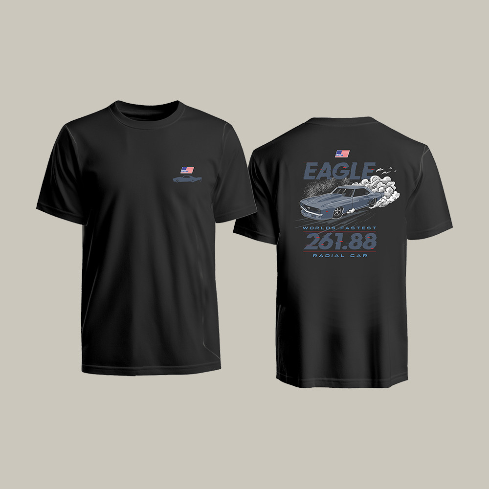 Eagle World's Fastest Radial Car T-Shirt Cleetus McFarland Clothes Unique Gift For Racer Car Fans