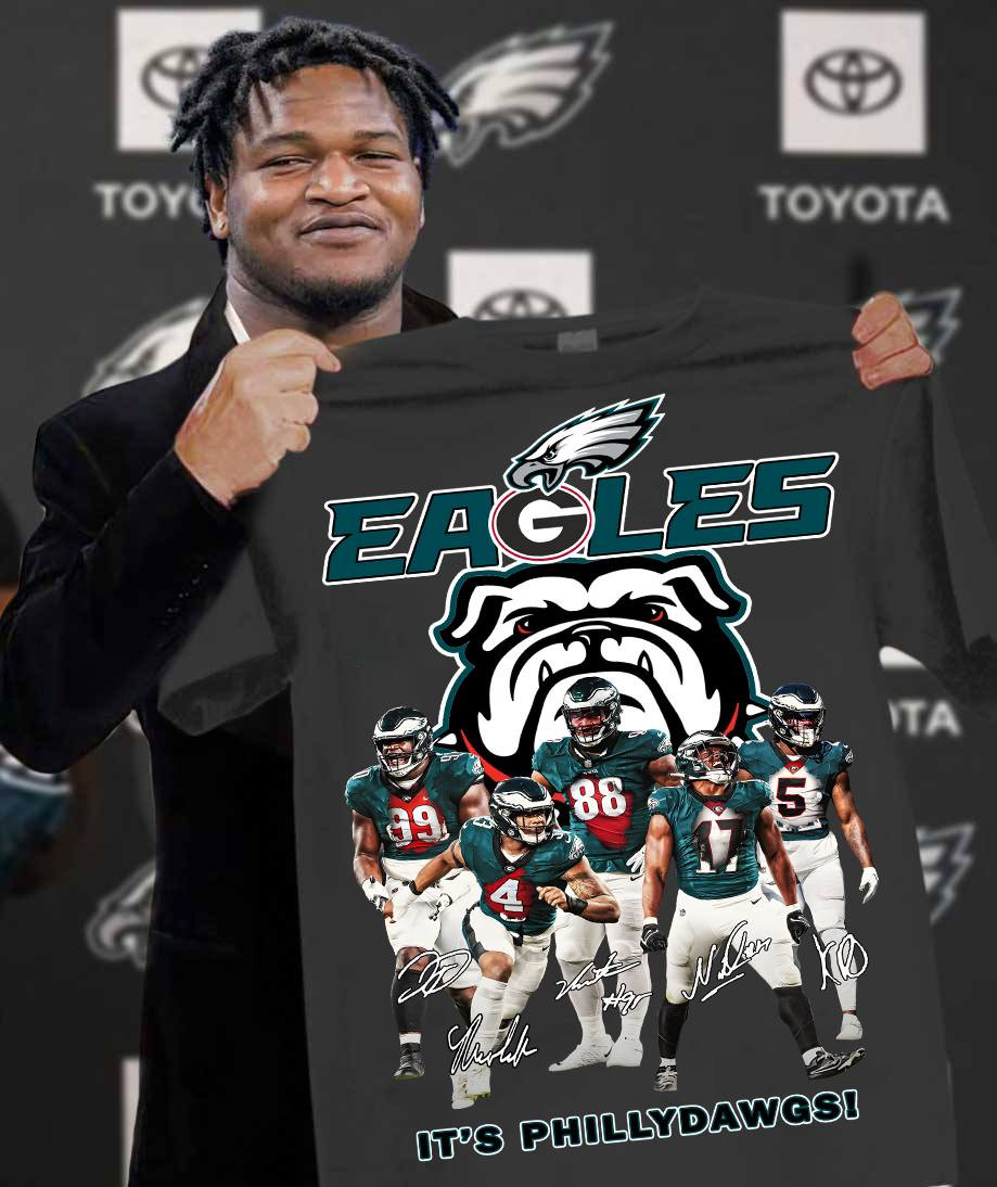 Eagles It'S Phillydawgs Philadelphia Eagles X Georgia Bulldogs T-Shirt Football Fans Gifts