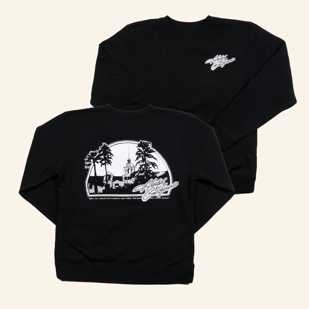 Eagles Merch Hotel California Crewneck Sweatshirt Dad Christmas Gifts