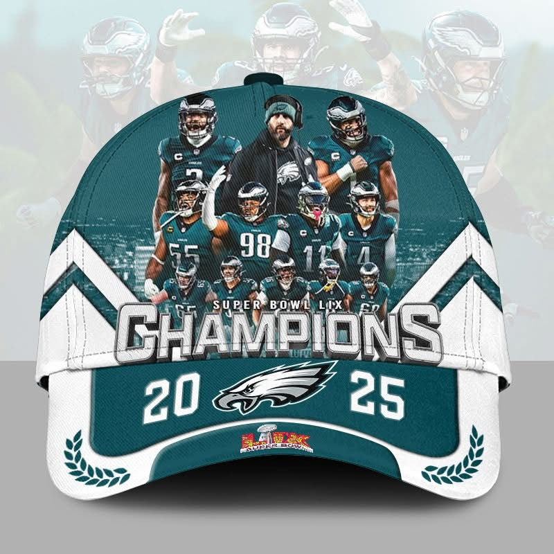 Eagles Super Bowl Lix Champions Hat 2025 Merch Unique Gifts For Philadelphia Eagles Fans