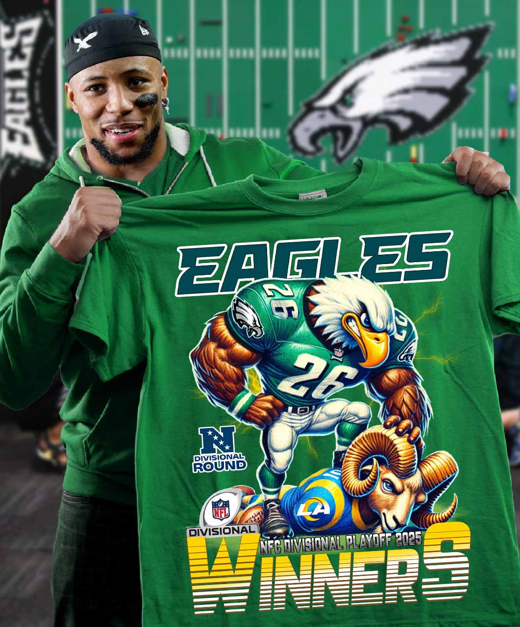 Eagles Winners NFC Divisional Playoffs 2025 T-Shirt Gifts For Philadelphia Eagles Fans