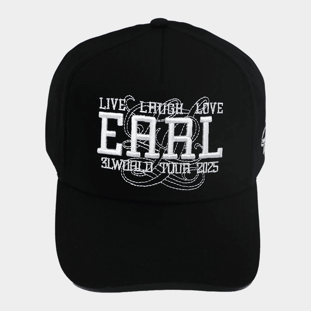 Earl Sweatshirt Merch Earl Sweatshirt 2025 Tour Hat Embroidered Live Laugh Love Hat Fans Gifts-1 Earl Sweatshirt Merch Earl Sweatshirt 2025 Tour Hat Embroidered Live Laugh Love Hat Fans Gifts-1