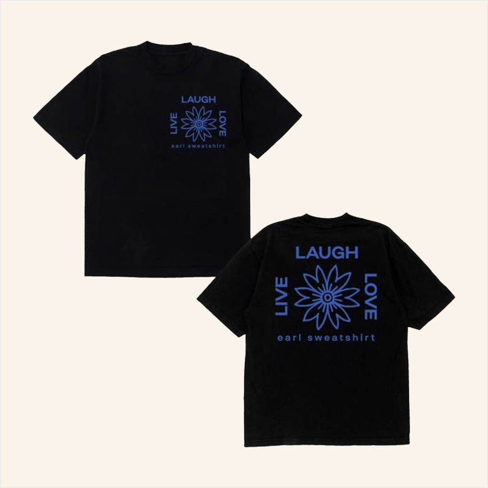 Earl Sweatshirt Merch Lll Flower Logo Black T-Shirt Best Gifts For Son Gifts For Friends