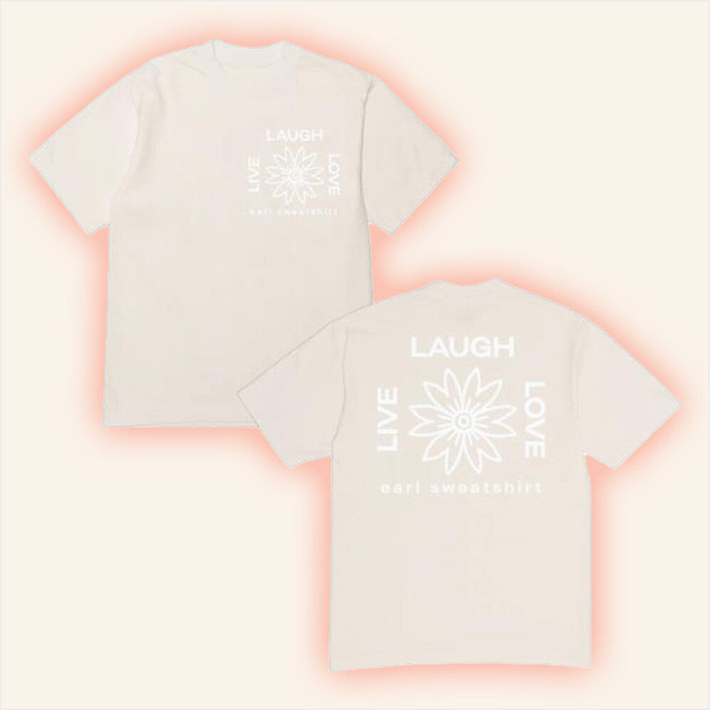 Earl Sweatshirt Merch Lll Flower Logo Cream T-Shirt Best Birthday Gifts For Son Gifts For Fans