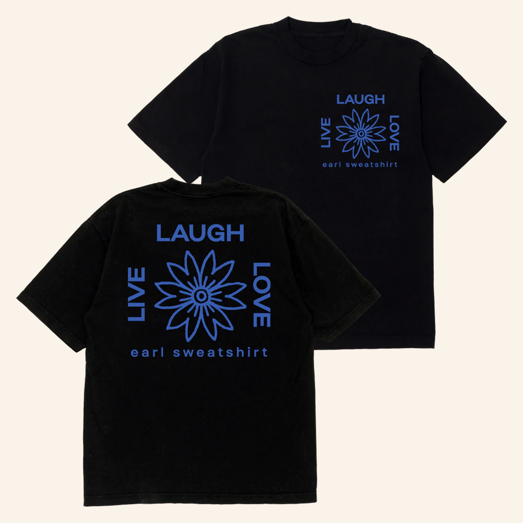 Earl Sweatshirt Tour Merch 2025 LLL Flower Logo Black T-Shirt Gifts For Besties Earl Sweatshirt Tour Merch 2025 LLL Flower Logo Black T-Shirt Gifts For Besties