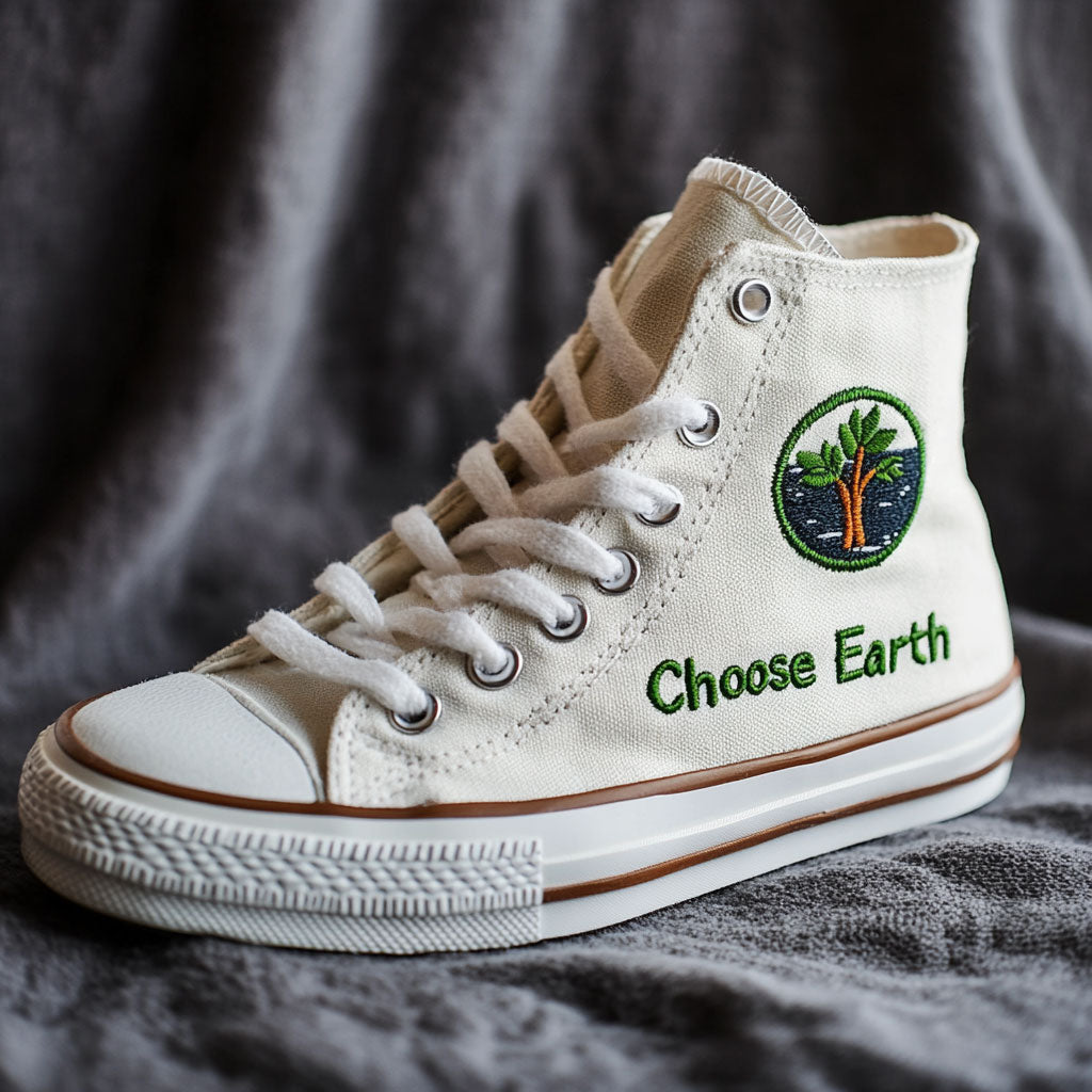 Earth Guardian Canvas High Tops Vintage Merch Vibe
