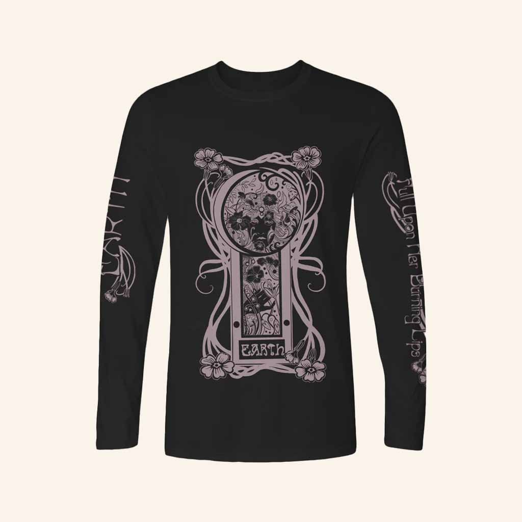 Earth Merch Full Upon Her Burning Lips Long Sleeve Shirt Xmas Gifts For Her