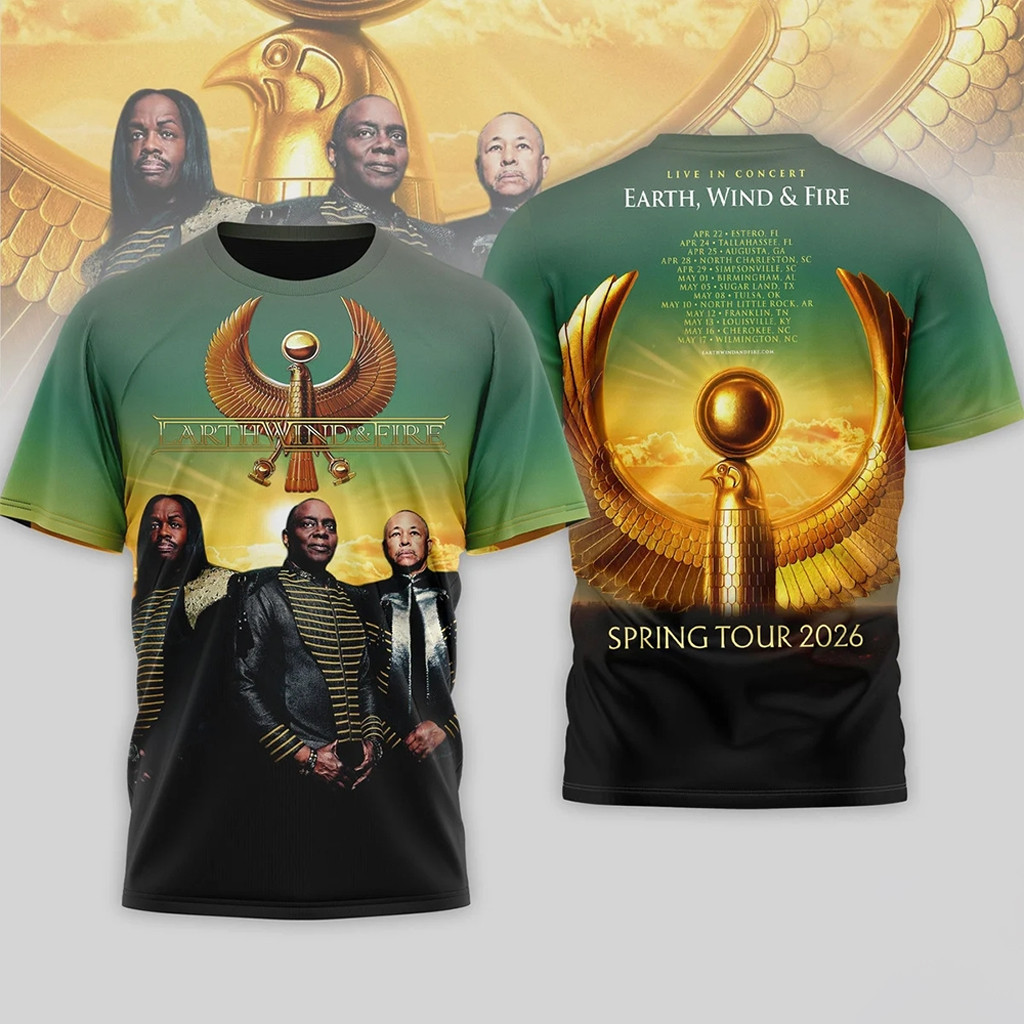 Earth Wind And Fire Merch Spring Tour 2026 Dates T-Shirt Gifts For Music Fans Earth Wind And Fire Merch Spring Tour 2026 Dates T-Shirt Gifts For Music Fans