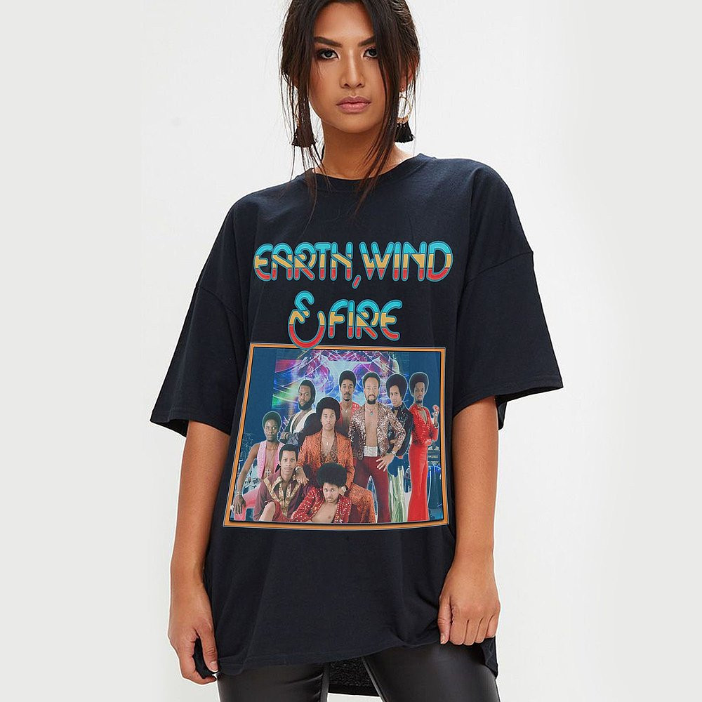 Earth Wind And Fire Vintage T-Shirt 80s Homage Retro Band Merch Best Gift For Music Lovers