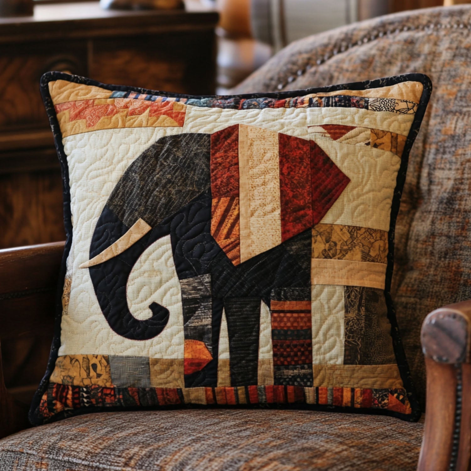 Earthbound King Quilted Pillow Case Home Decor Pillow Covers Elephant Christmas Gifts