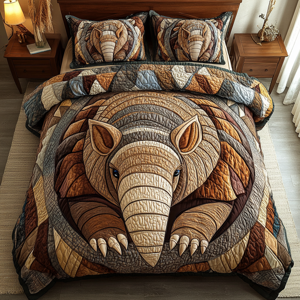 Earthly Armor Quilted Bedding Set Bedroom Decor Ideas Armadillo Gift Ideas