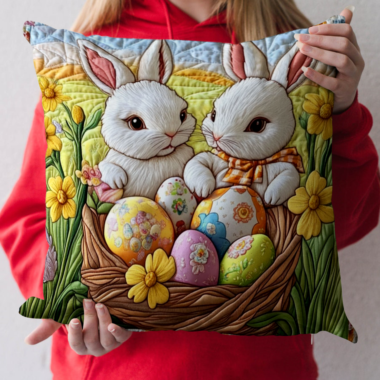 Easter Bunny Quilted Pillow Case Easter Bunny Pillow Cases Best Easter Presents