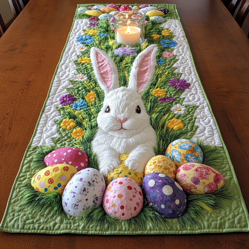 Easter Delight Quilted Table Runner Easter Table Ideas Gifts For Family