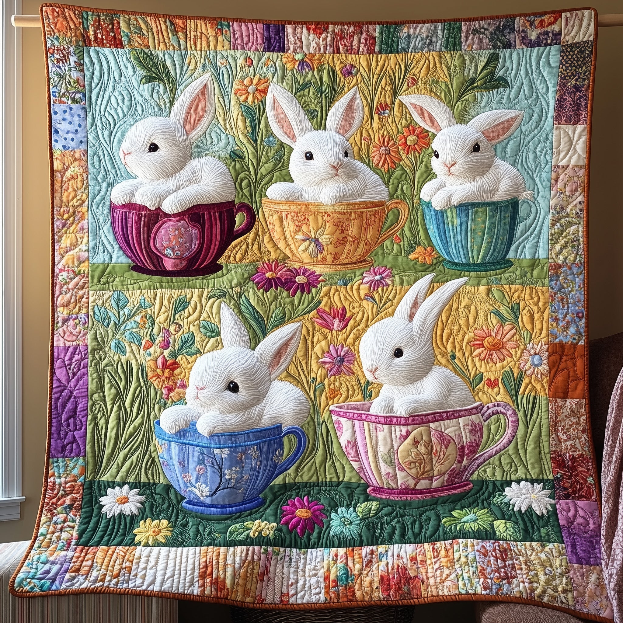 Easter Joy Quilted Blanket Sofa Throw BlanketBest Easter Gifts Christian