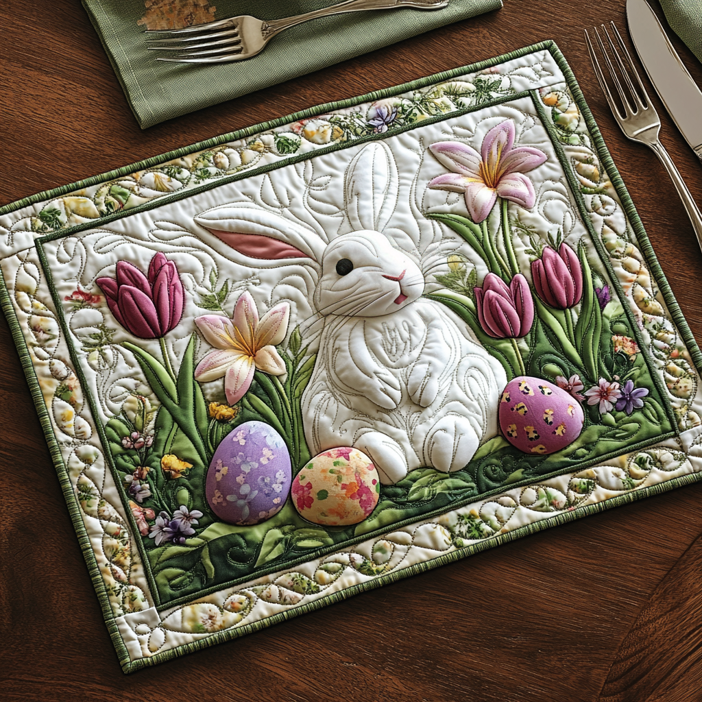 Easter Light Quilted Place Mat Christmas Decor Unique Easter Gifts