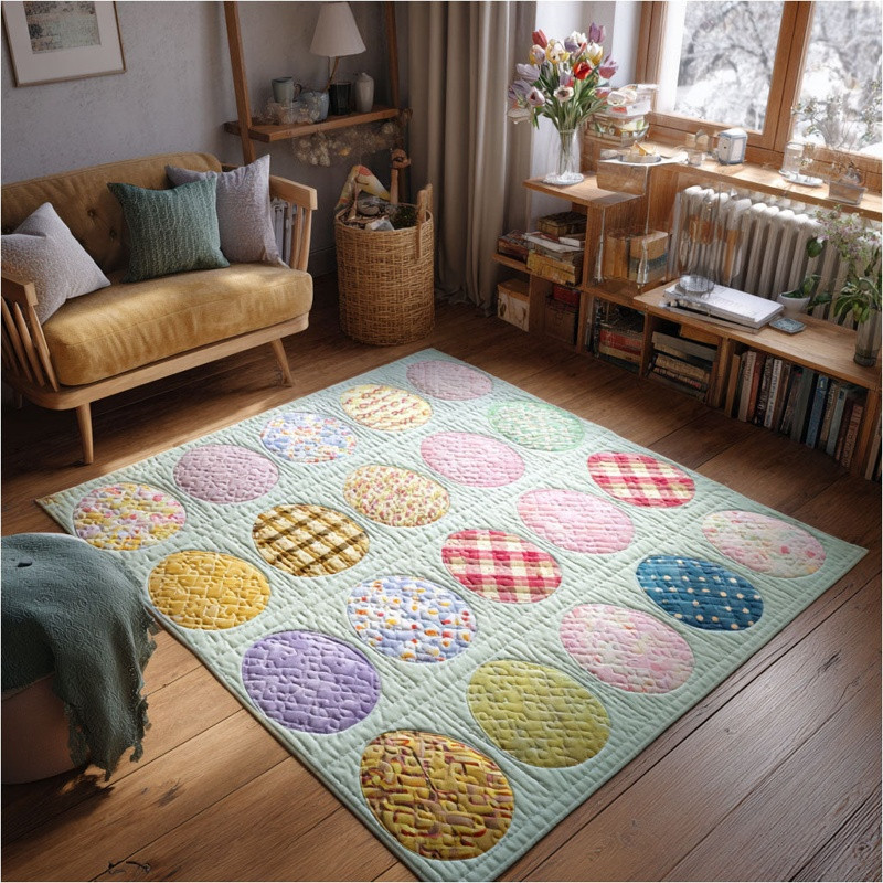 Easter Morning Meadow Area Rug Spring Floral Home Decor Gift For Easter Lovers