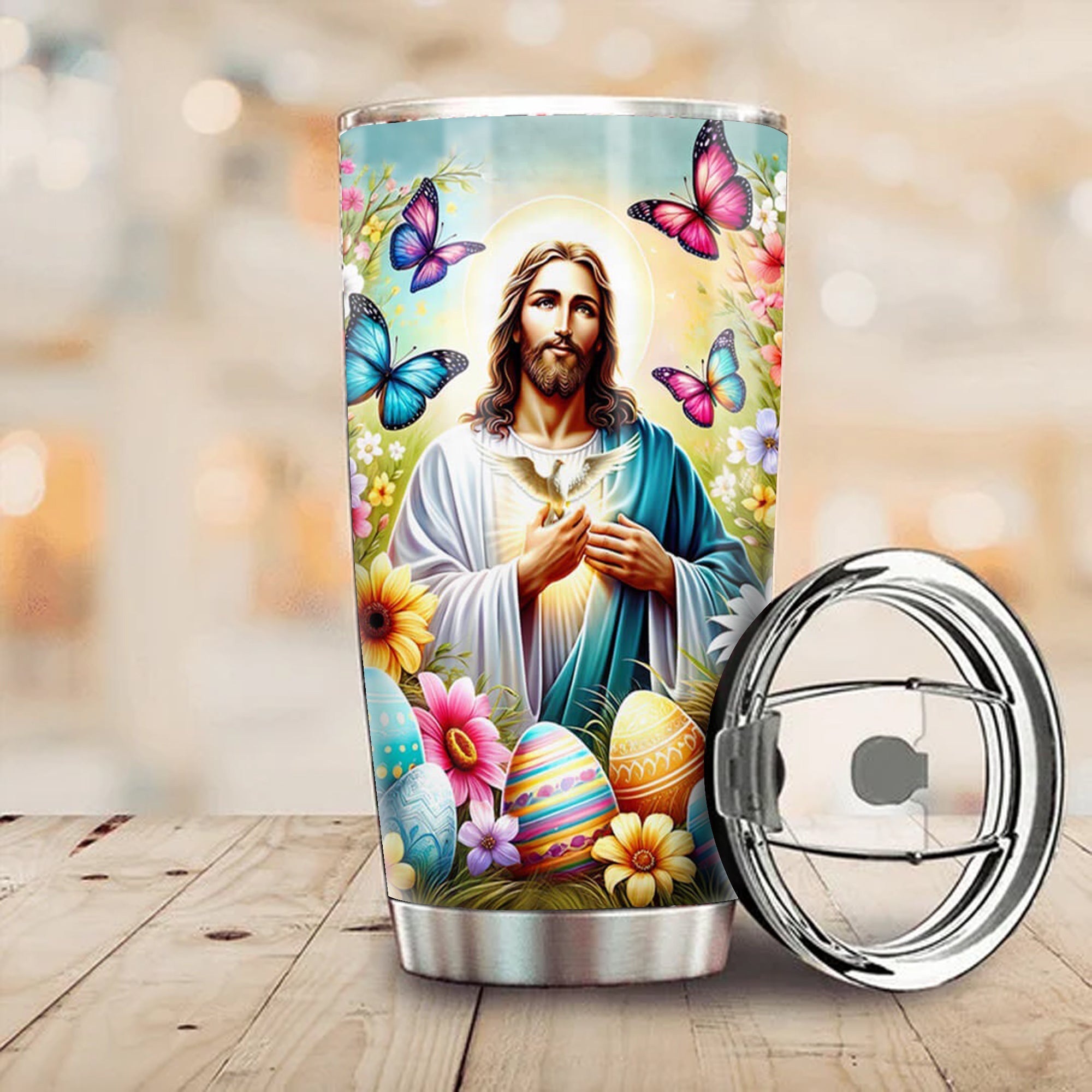 Easter Tumbler Jesus Christ He Is Risen Tumbler Christian Merch Easter Ideas For Teens