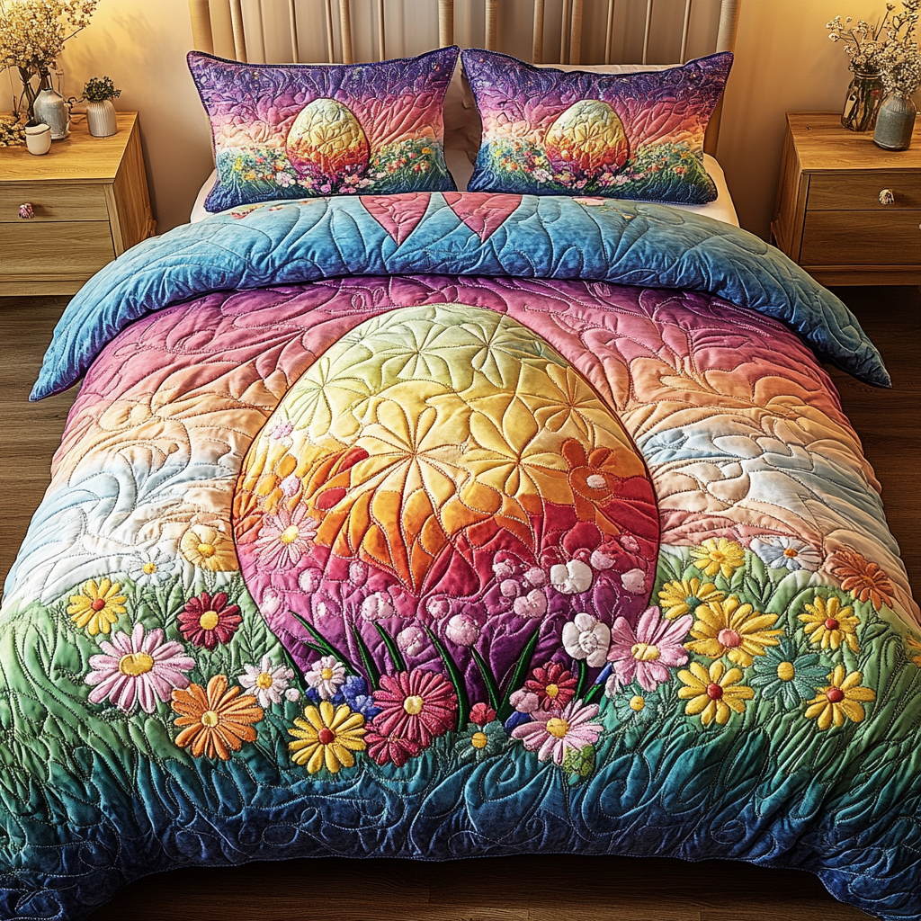 Easter Wonderland Quilted Bedding Set Best Comforter Sets Easter Gifts To Send