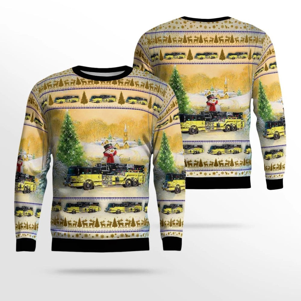 Easton Pennsylvania Forks Township Volunteer Fire Department AOP Ugly Sweater Xmas Unisex Sweater Christmas Gifts For Men Women