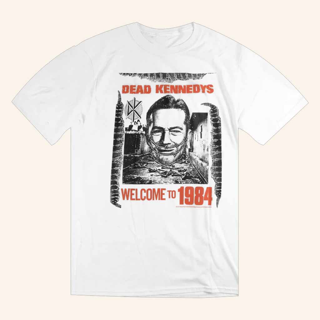 Easy Partners Merch Dead Kennedys Welcome To 1984 White T-Shirt Music Gift Ideas For Guys Easy Partners Merch Dead Kennedys Welcome To 1984 White T-Shirt Music Gift Ideas For Guys