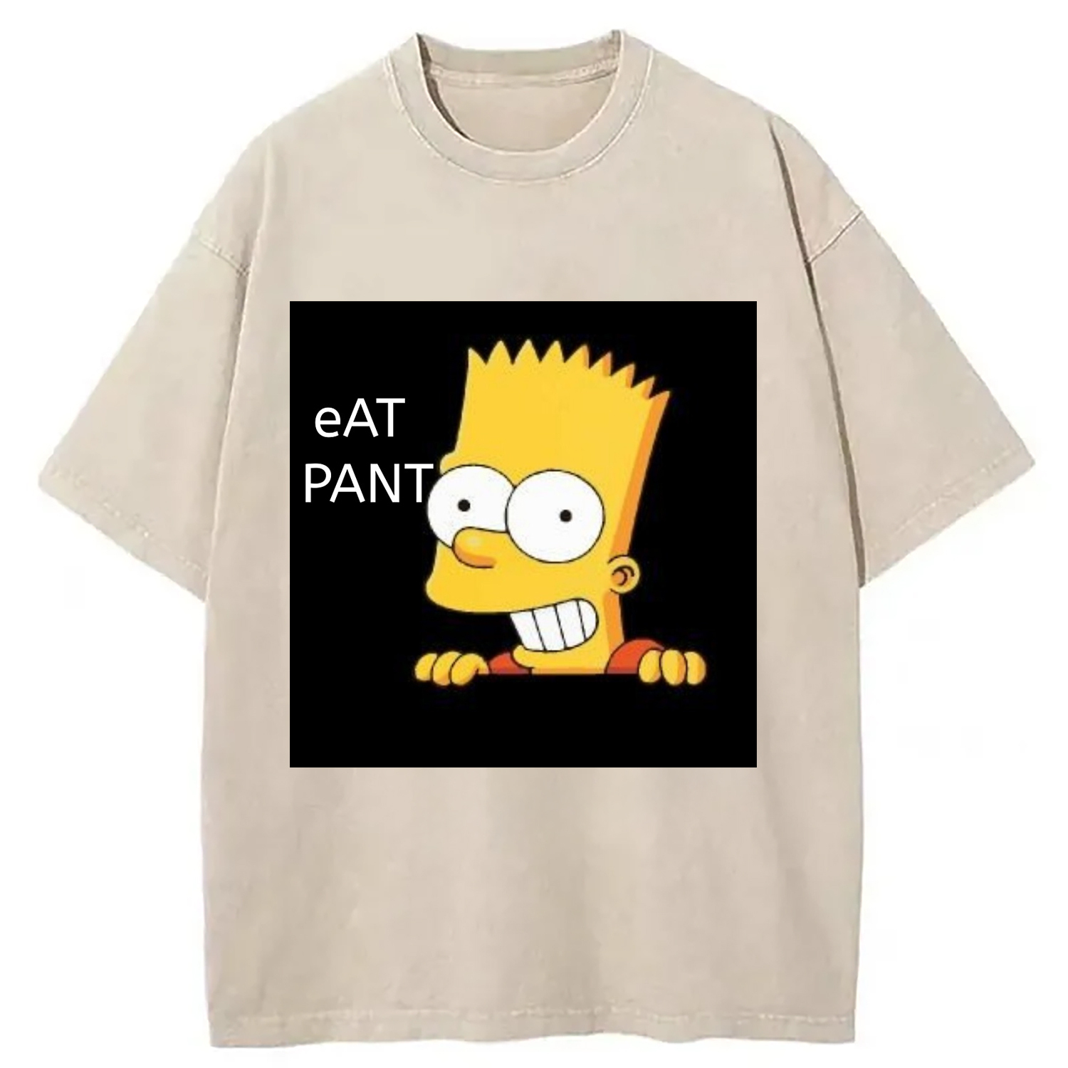 Eat Pant Funny Washed T-Shirt Minimal Retro Graphic Clothing Gifts For Best Friend