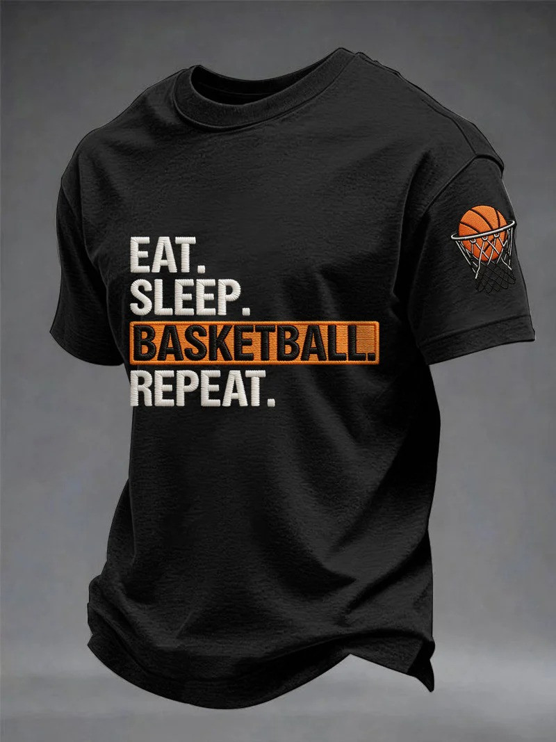 Eat Sleep Basketball Repeat T-Shirt March Madness Fan Gear NCAA Tournament Best Gift For Fans