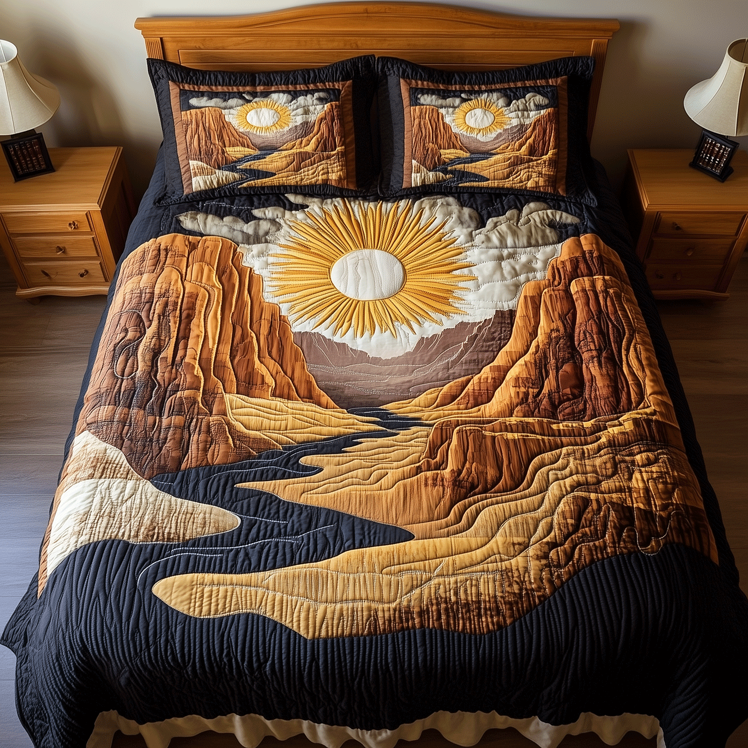 Echo Canyon Views Quilted Bedding Set Warm and Elegant Bedding Gift Set for Every Home