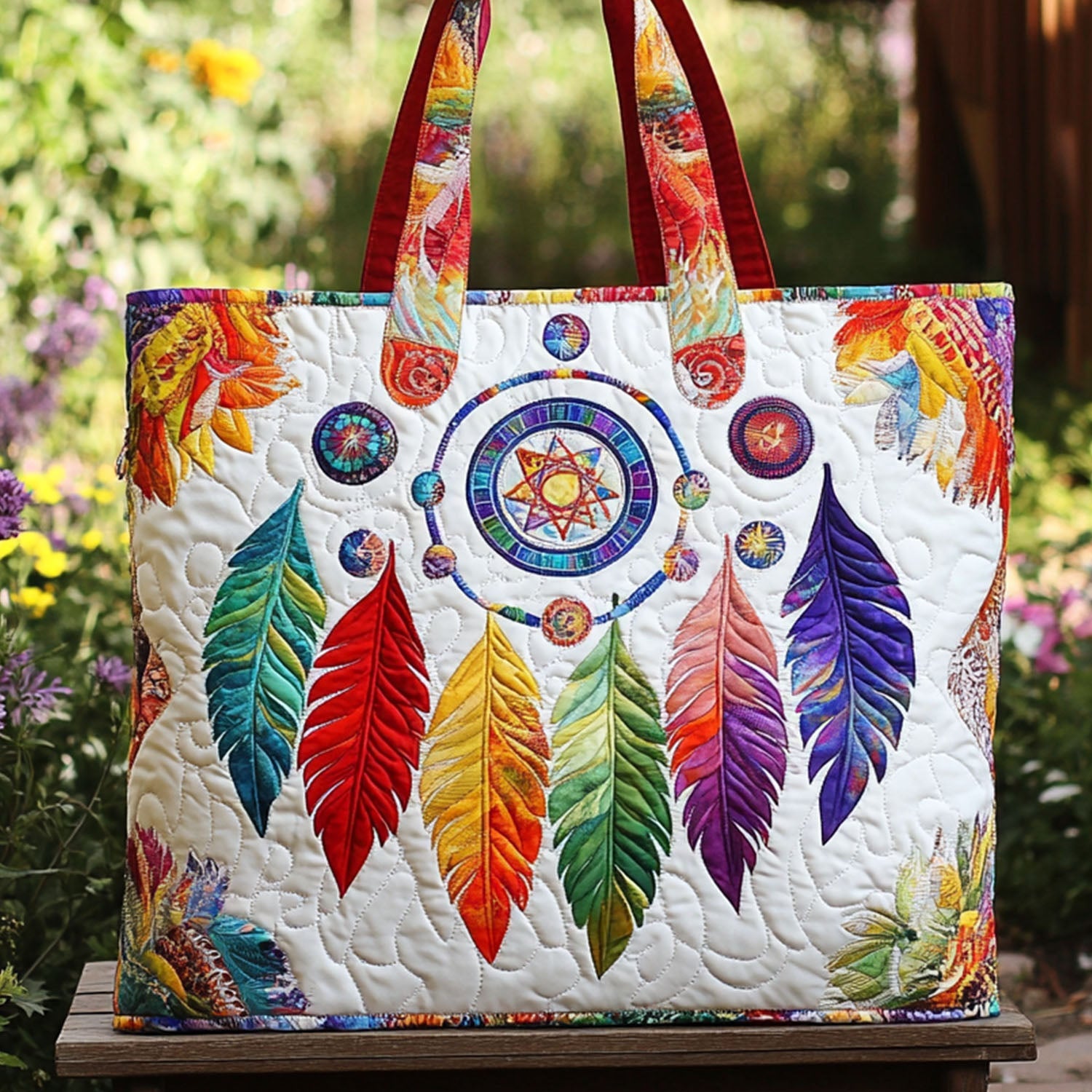 Echo of Dreams Quilted Tote Bag Native Gifts For Men