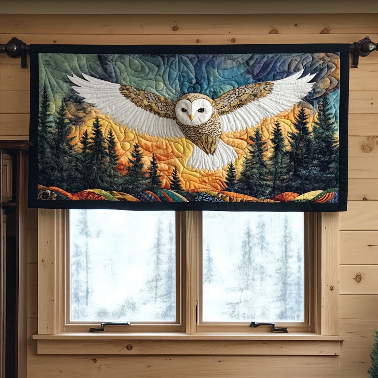 Echo of the Night Quilted Valance Front Door Entryway Ideas Owl Themed Gifts
