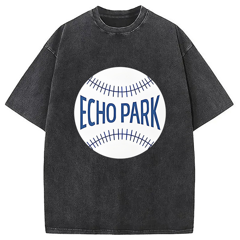 Echo Park Washed T-Shirt Trendy Everyday Casual Outfit Gifts For Her Echo Park Washed T-Shirt Trendy Everyday Casual Outfit Gifts For Her