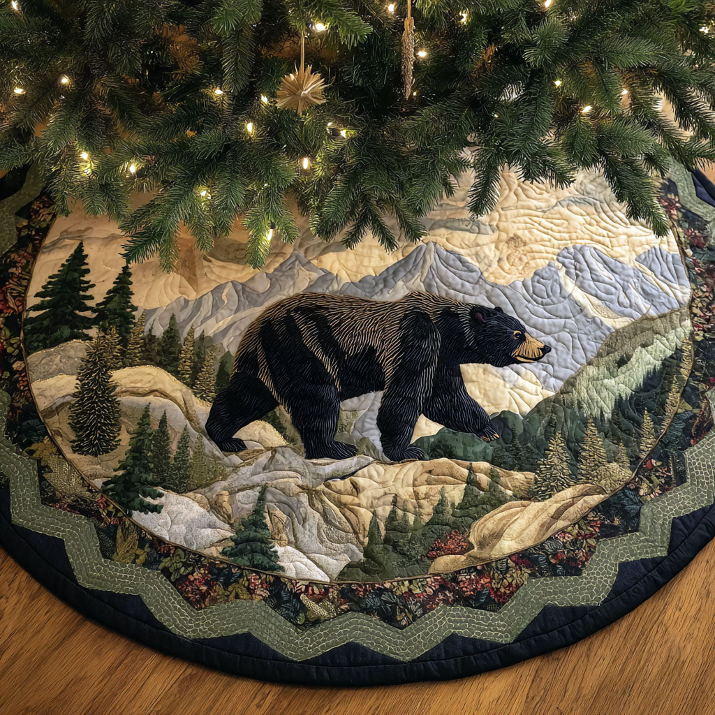 Echo Ridge Christmas Quilted Tree Skirt Xmas Tree Decor Gift For Wildlife Lovers