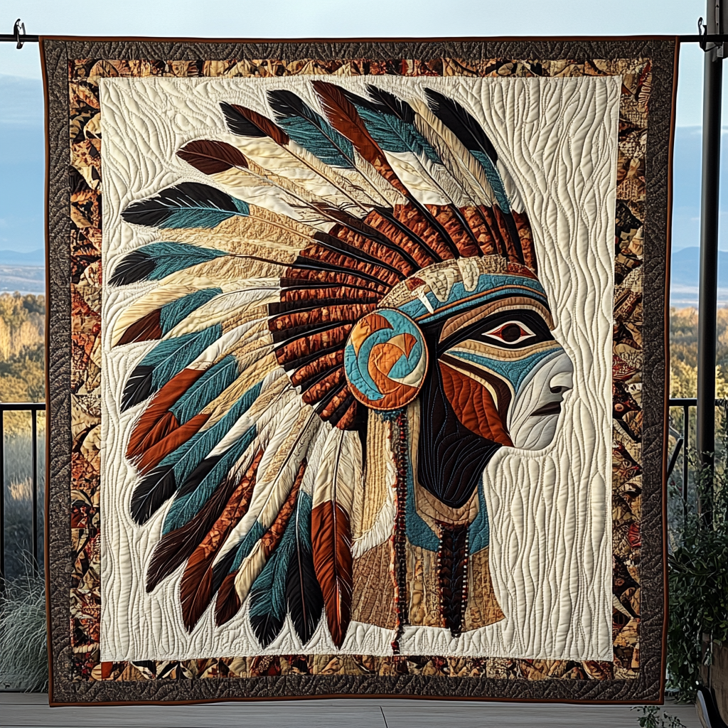 Echoes of the Ancestors Quilted Blanket Native American Gifts For Her