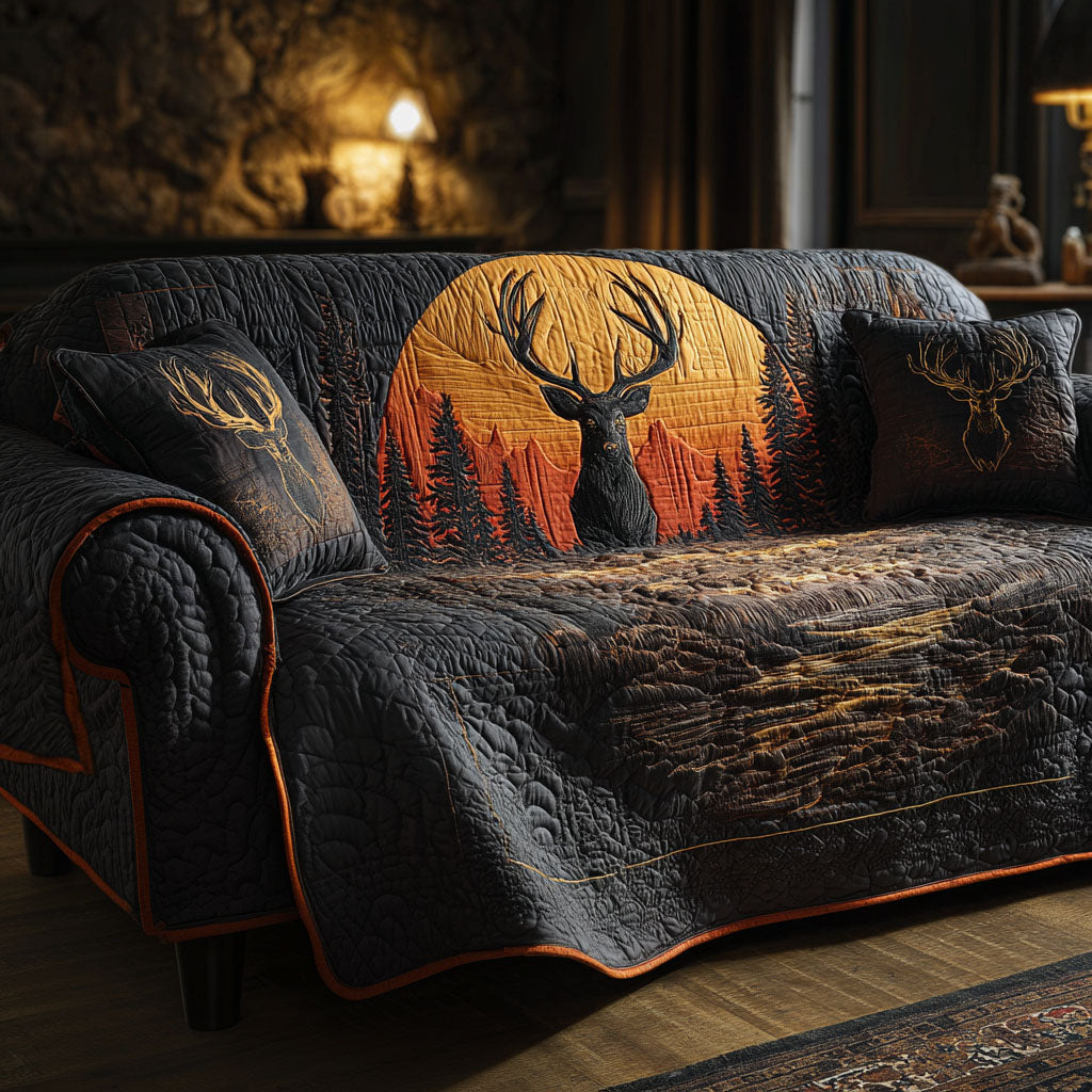 Echoing Valleys Quilted Sofa Cover Holiday Living Room Decor Presents For Wildlife Lovers