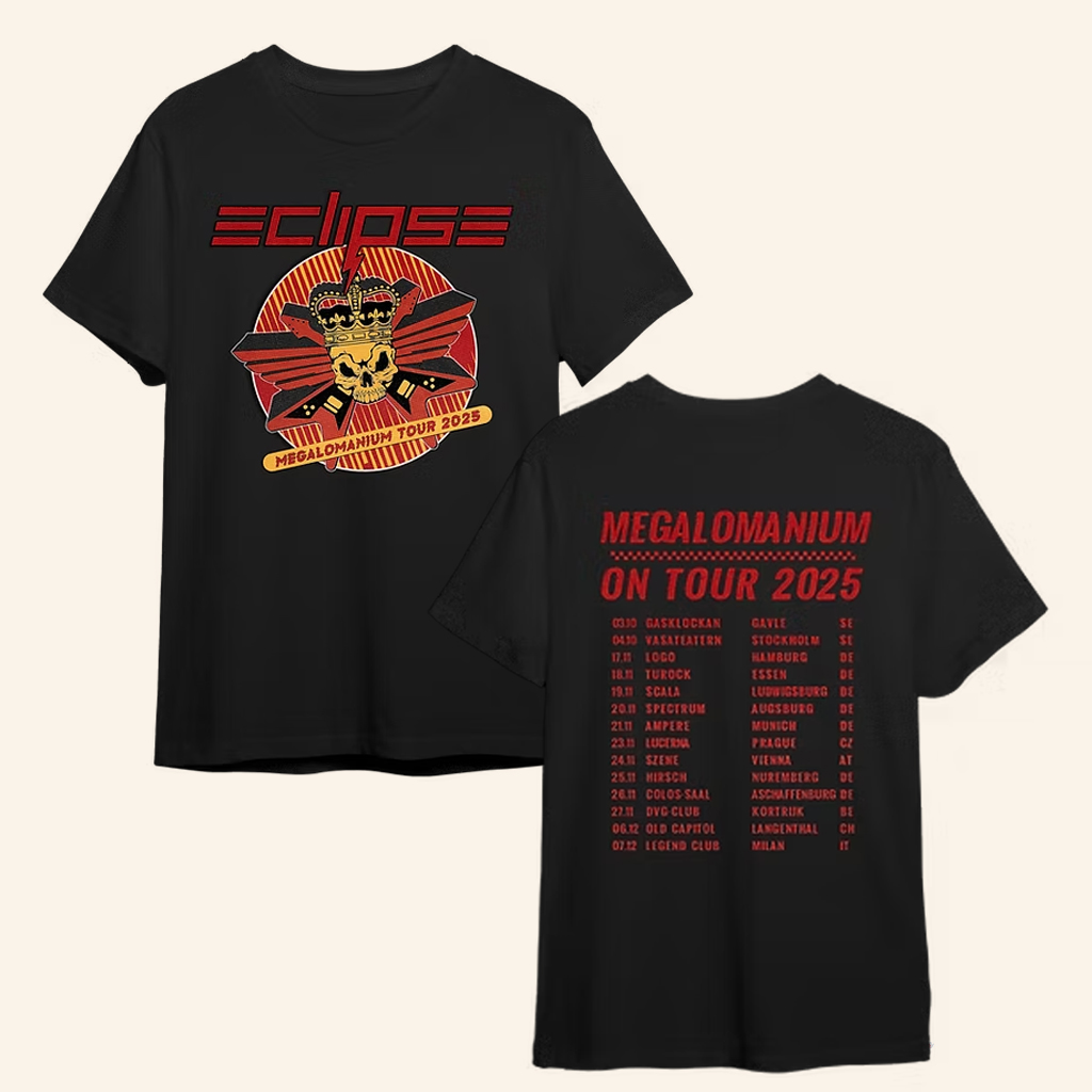 Eclipse Merch Mega Tour 25 T-Shirt Best Gifts For Rock Music Lovers