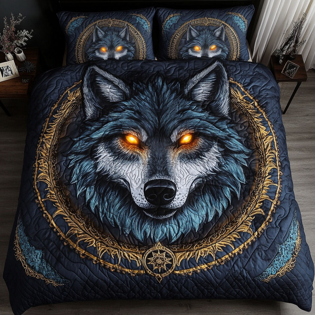 Eclipse Wolf Quilted Bedding Set Xmas Holiday Duvet Cover Set Great Wolf Lodge Christmas Gift