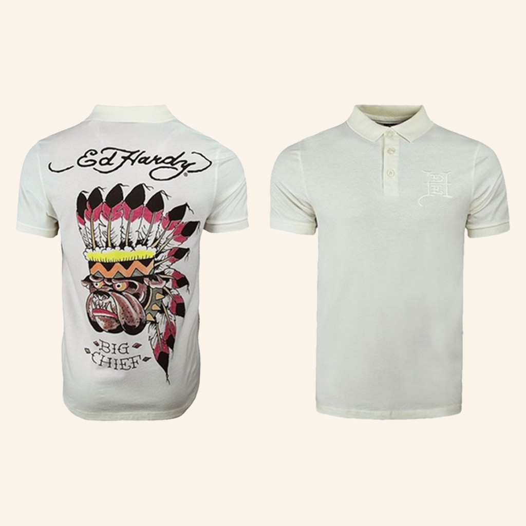 Ed Hardy Bulldog Big Chief Polo Shirt Ed Hardy Merch Christmas Gifts For Husband Ed Hardy Bulldog Big Chief Polo Shirt Ed Hardy Merch Christmas Gifts For Husband