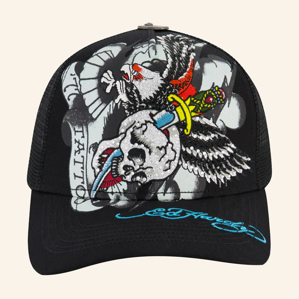 Ed Hardy Merch 77 Eagle Trucker Hat Christmas Gifts For Boyfriend