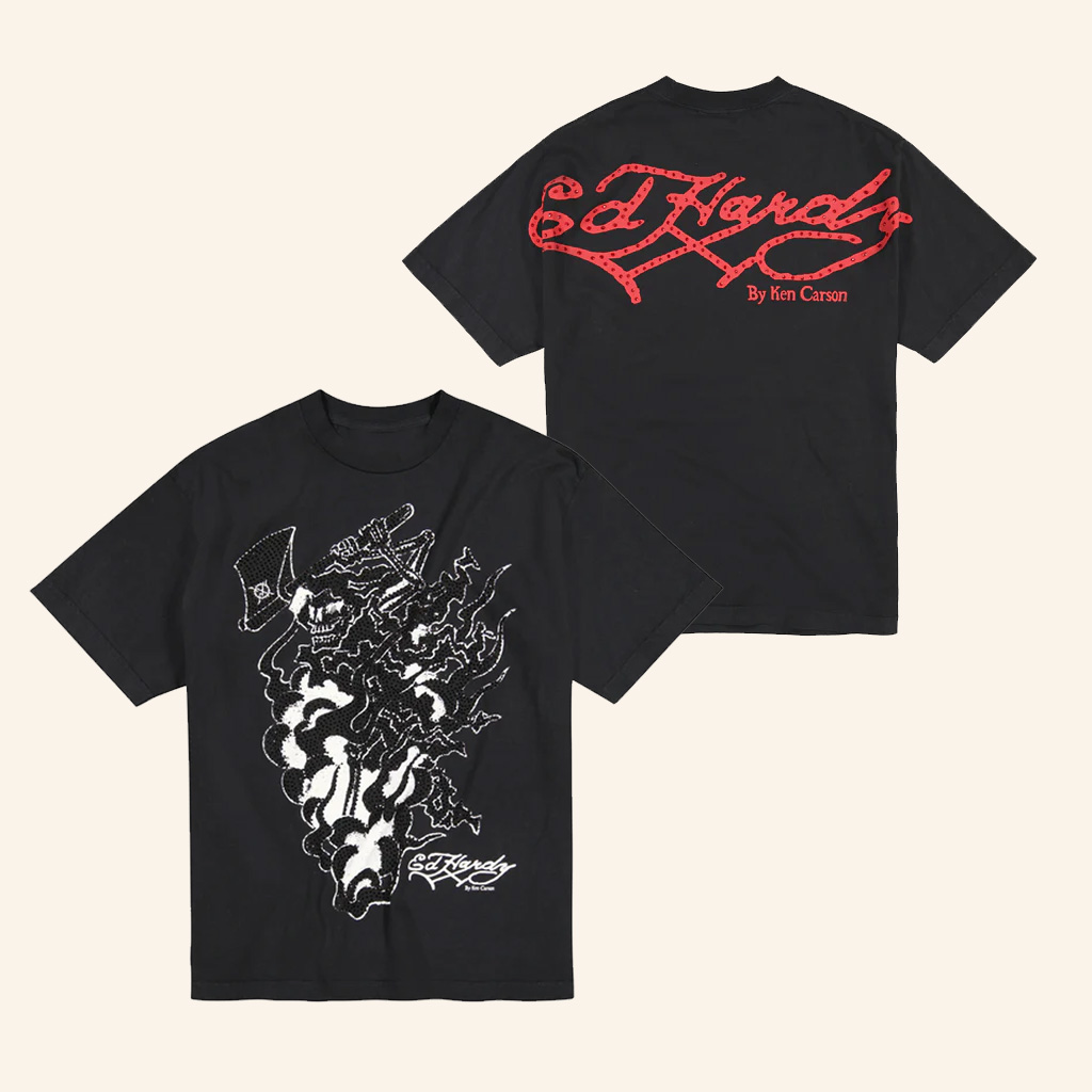 Ed Hardy Merch Axe Skull T-Shirt Christmas Gifts For Father