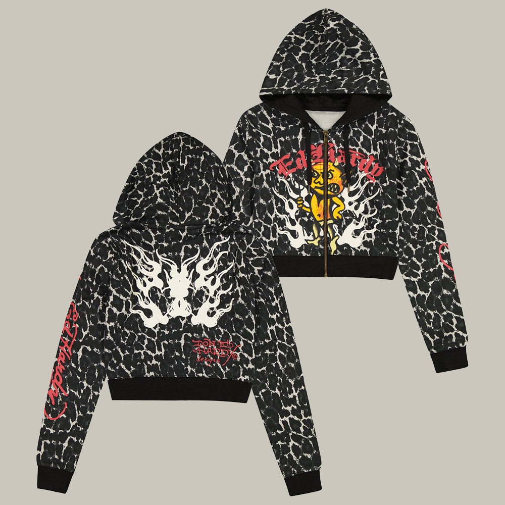 Ed Hardy Merch Baby Devil Zip Hoodie Ed Hardy Clothing Unique Gifts For Art Lovers