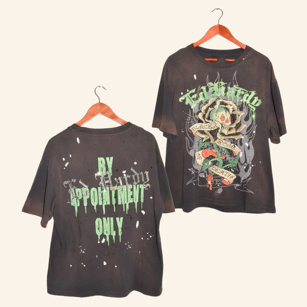 Ed Hardy Merch Black Rose Or Death Shirt By Appointment Only T-Shirt Gifts For Dad