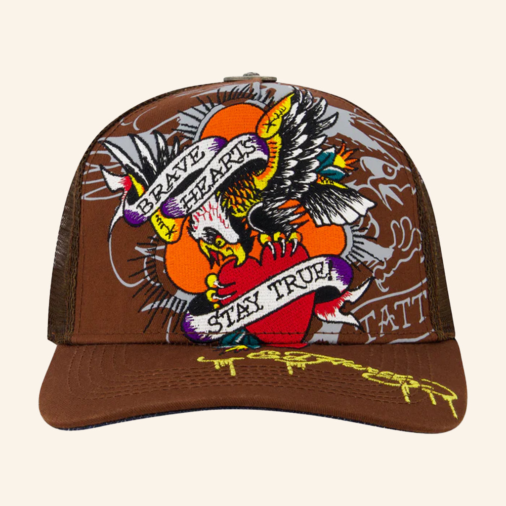 Ed Hardy Merch Brave Hearts Stay True Eagle Trucker Hat Ed Hardy Hat Xmas Gifts For Him Ed Hardy Merch Brave Hearts Stay True Eagle Trucker Hat Ed Hardy Hat Xmas Gifts For Him