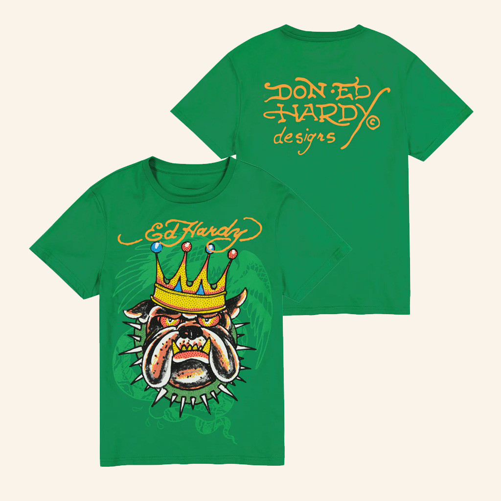 Ed Hardy Merch Bulldog T-Shirt Christmas Gift Ideas For Father