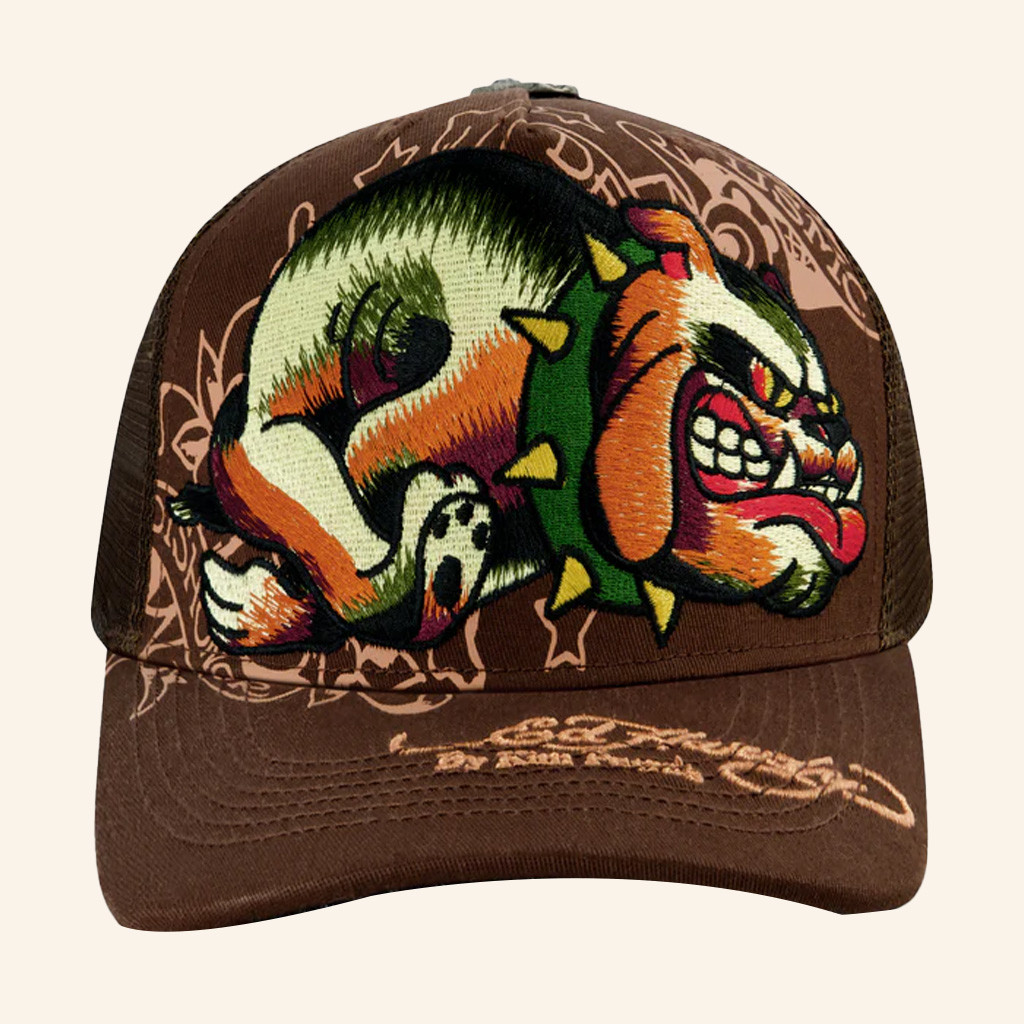 Ed Hardy Merch Bulldog Trucker Hat Ed Hardy Hat Christmas Gifts For Brother Ed Hardy Merch Bulldog Trucker Hat Ed Hardy Hat Christmas Gifts For Brother
