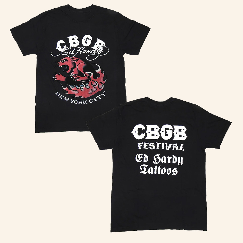 Ed Hardy Merch CBGB Panther Flame T-Shirt Christmas Gifts For Best Friends Ed Hardy Merch CBGB Panther Flame T-Shirt Christmas Gifts For Best Friends