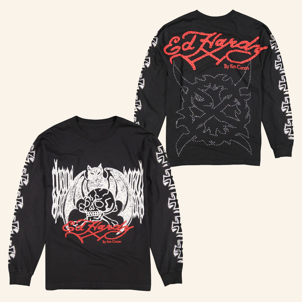 Ed Hardy Merch Chaos Long Sleeve T-Shirt Christmas Gifts For Him Ed Hardy Merch Chaos Long Sleeve T-Shirt Christmas Gifts For Him