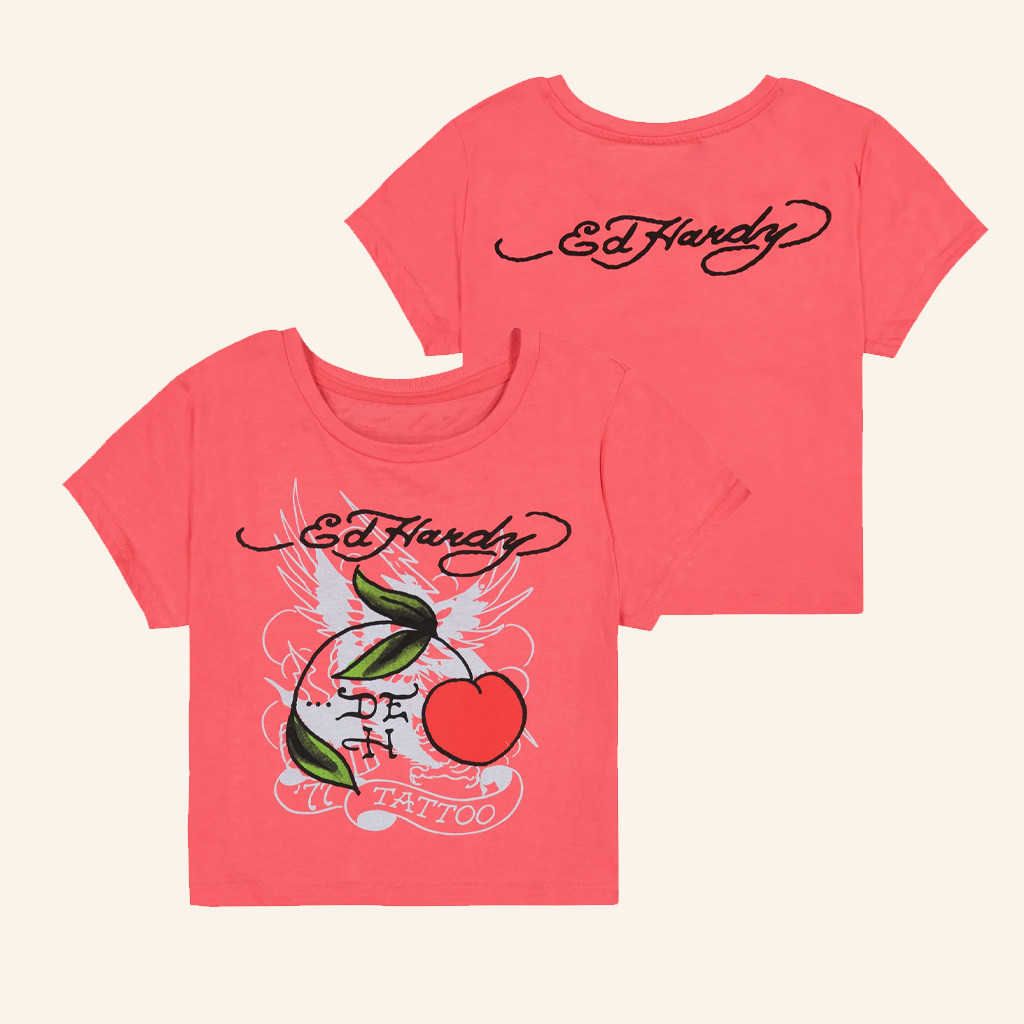 Ed Hardy Merch Cherry Baby Tee Ed Hardy Shirt Christmas Gifts For Girlfriend