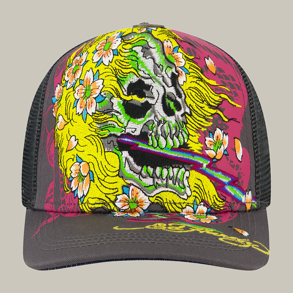 Ed Hardy Merch Crazy Skull Hat Artistry Themed Ed Hardy Hat Unique Gifts For Boyfriend