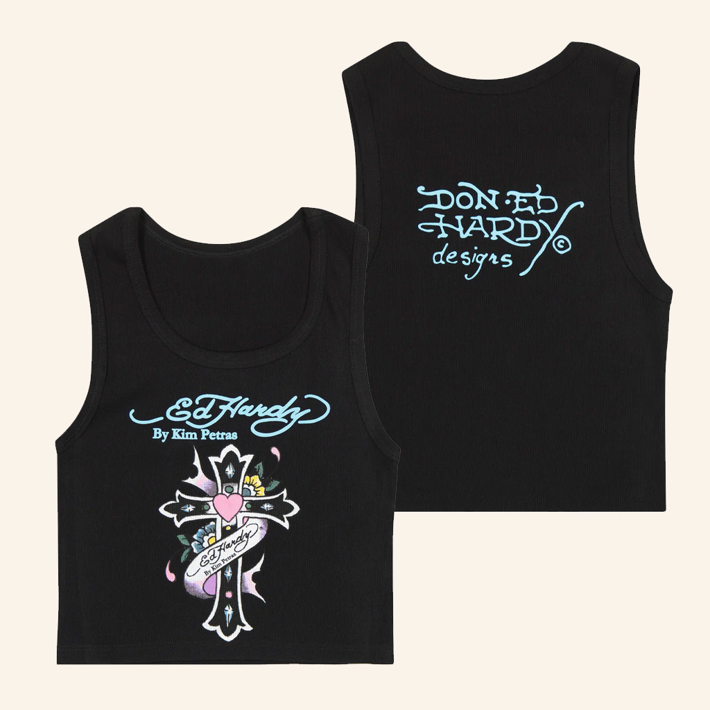 Ed Hardy Merch Cross Ed Hardy Black Tank Top Gift Ideas For Daughter