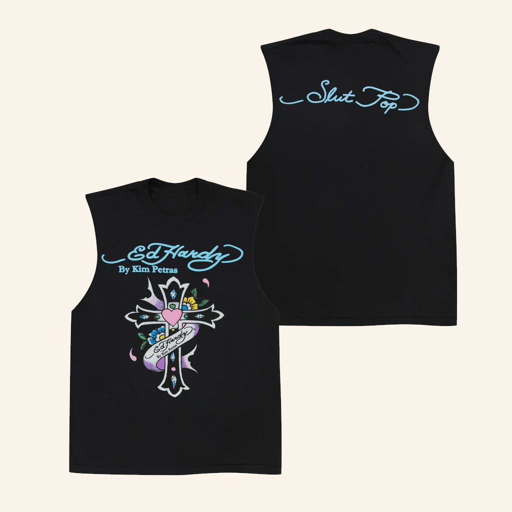 Ed Hardy Merch Cross Muscle Tank Christmas Gifts For Friends